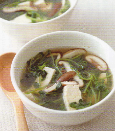 トウミョウと豆腐のさっぱりスープ